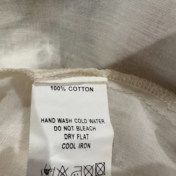 JO NO FUI Beige/off-white Rhinestone Cotton Dress - Picture 8 of 10